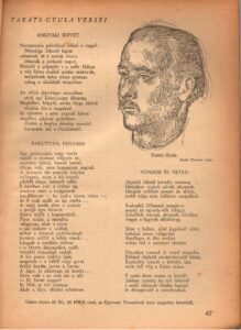 Takáts Gyula portréja a Diárium 1947-es könyvnapi számából. A 287. Csorba blog melléklete.